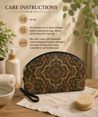 Moroccan Mandala Cosmetic Makeup Pouch