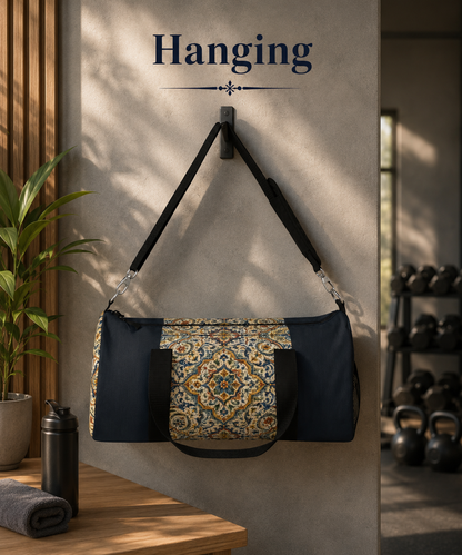 Mediterranean Spanish Navy Blue Gym Duffle Bag