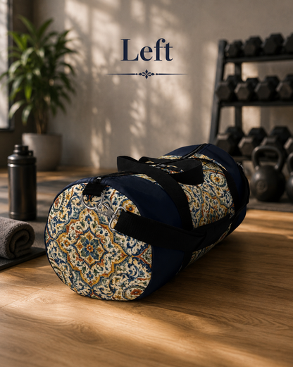 Mediterranean Spanish Navy Blue Gym Duffle Bag