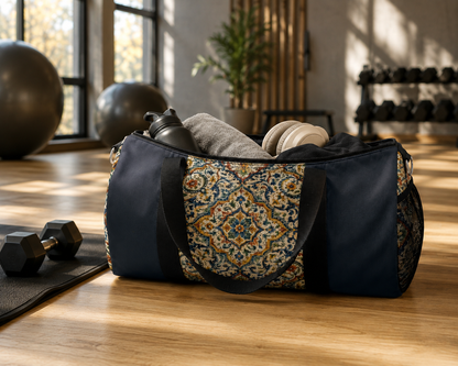 Mediterranean Spanish Navy Blue Gym Duffle Bag