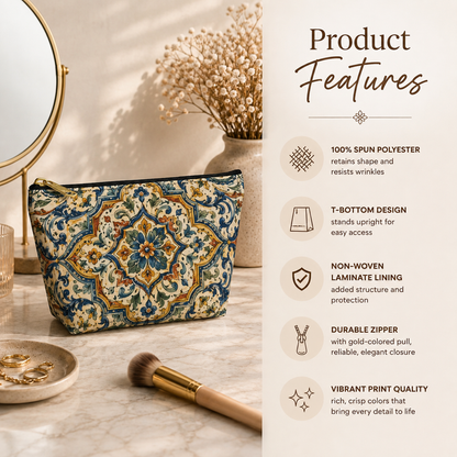 Moroccan Spanish T-Bottom Makeup Bag