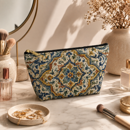 Moroccan Spanish T-Bottom Makeup Bag