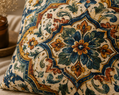 Moroccan Spanish Pillow Case Cover