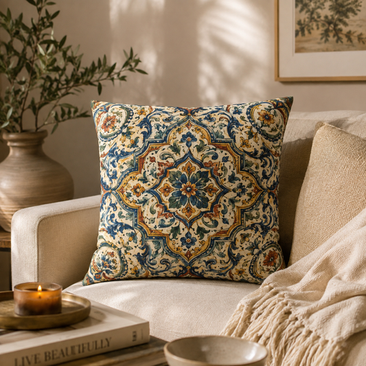 Moroccan Spanish Pillow Case Cover