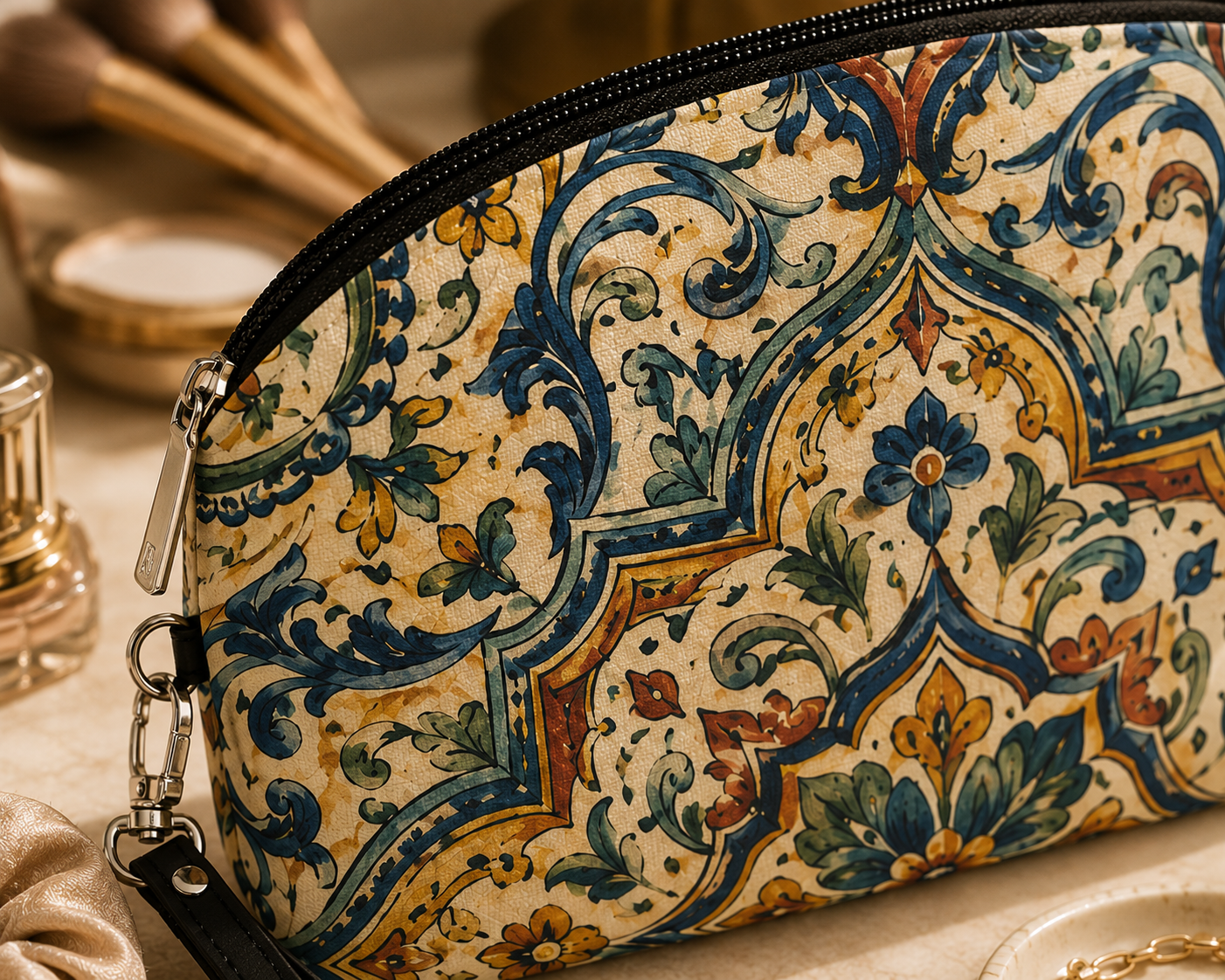 Moroccan Spanish Cosmetic Makeup Pouch