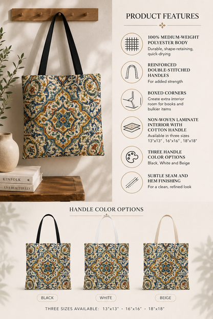 Moroccan Spanish Full Art Tote Bag