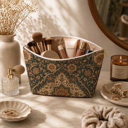 Ornate Moroccan Makeup Cosmetic Bag