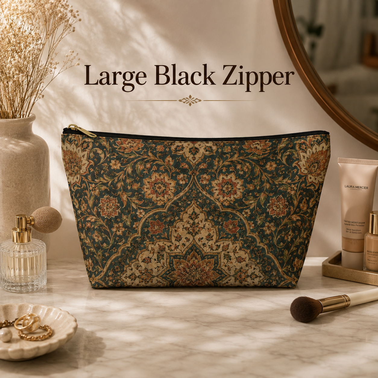 Ornate Moroccan Makeup Cosmetic Bag