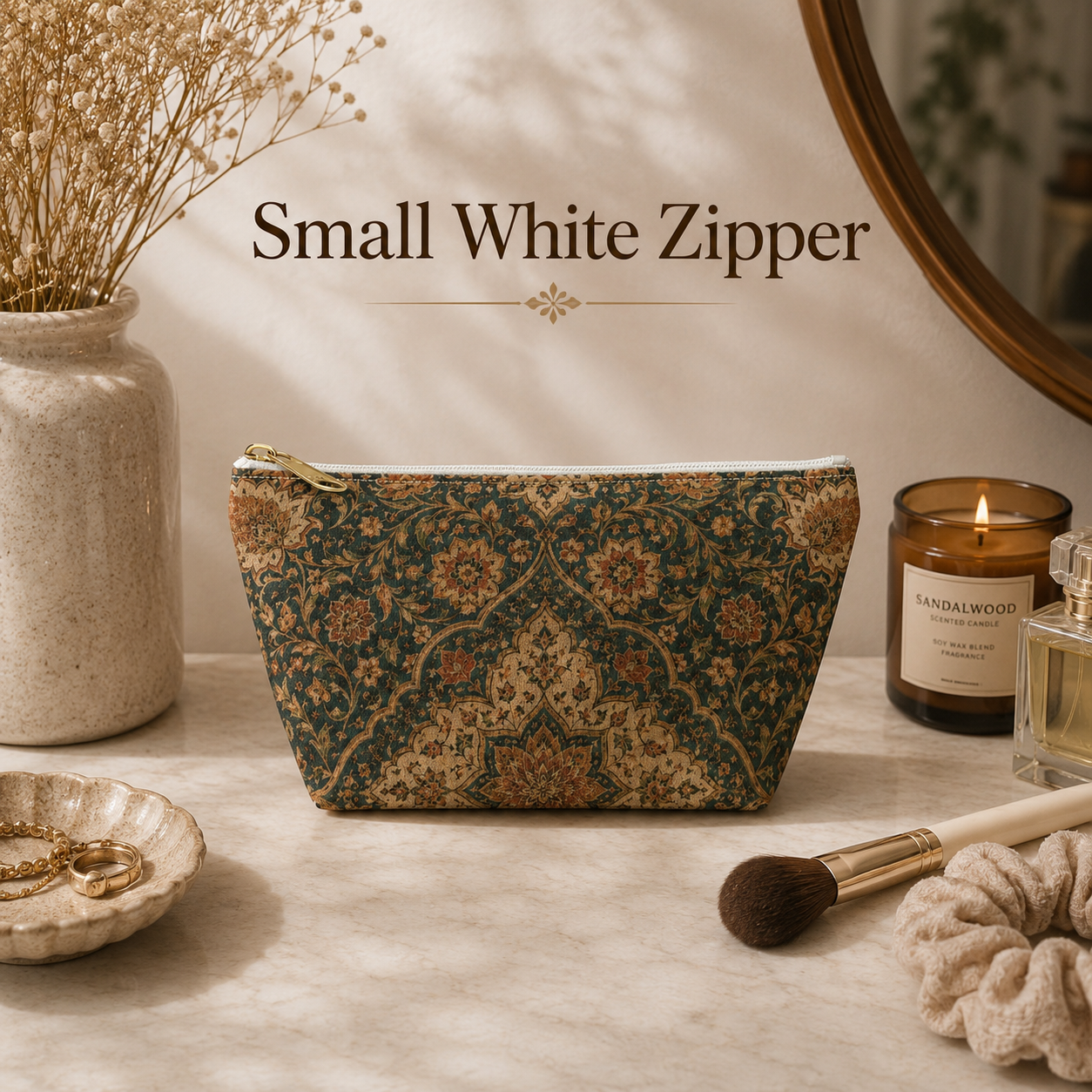 Ornate Moroccan Makeup Cosmetic Bag