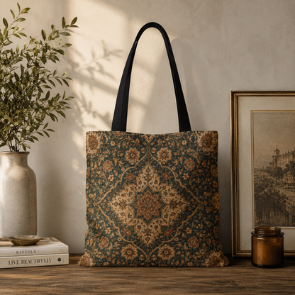 Ornate Moroccan Full Art Canvas Tote Bag