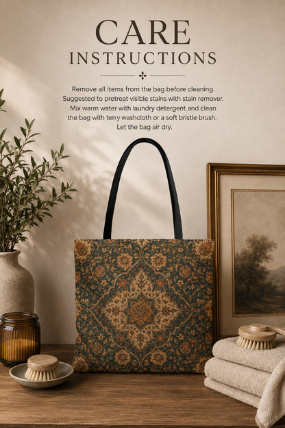 Ornate Moroccan Full Art Canvas Tote Bag