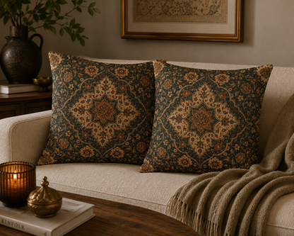 Ornate Moroccan Decorative Pillow Cover