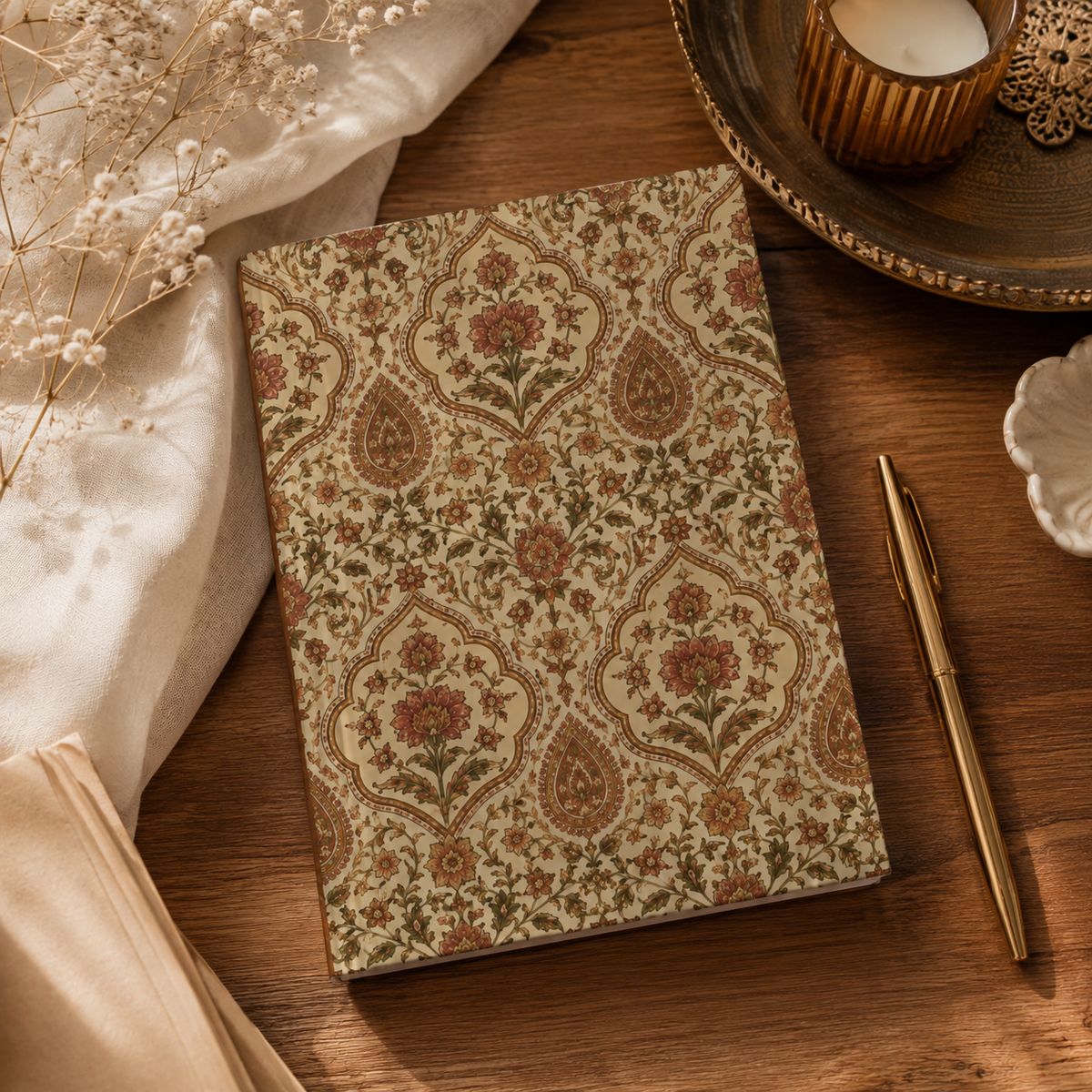 Moroccan Rose Traditional Hardcover Journal