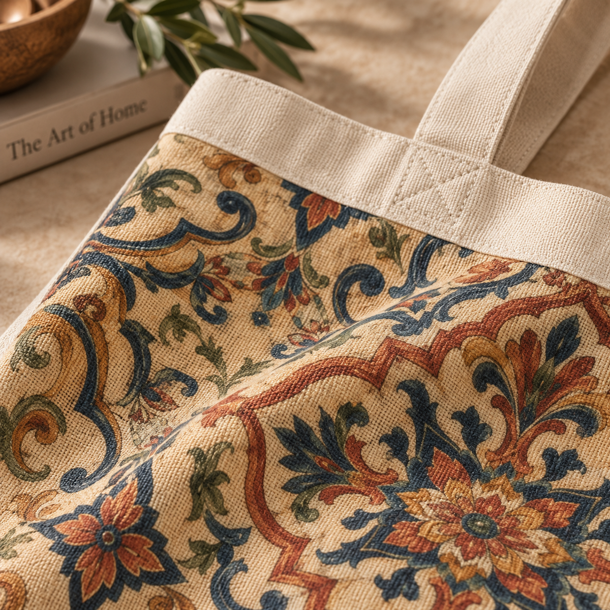 100% Cotton Moroccan Canvas Tote Bag