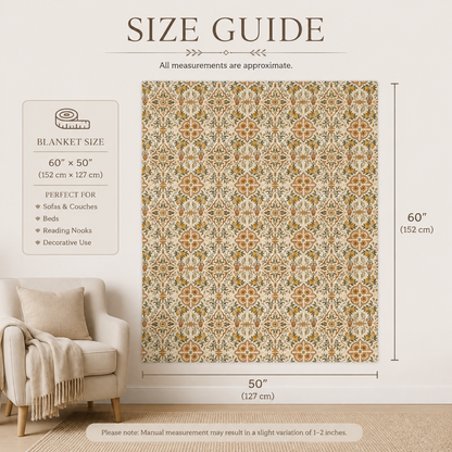 Mediterranean Moroccan Plush Microfiber Blanket