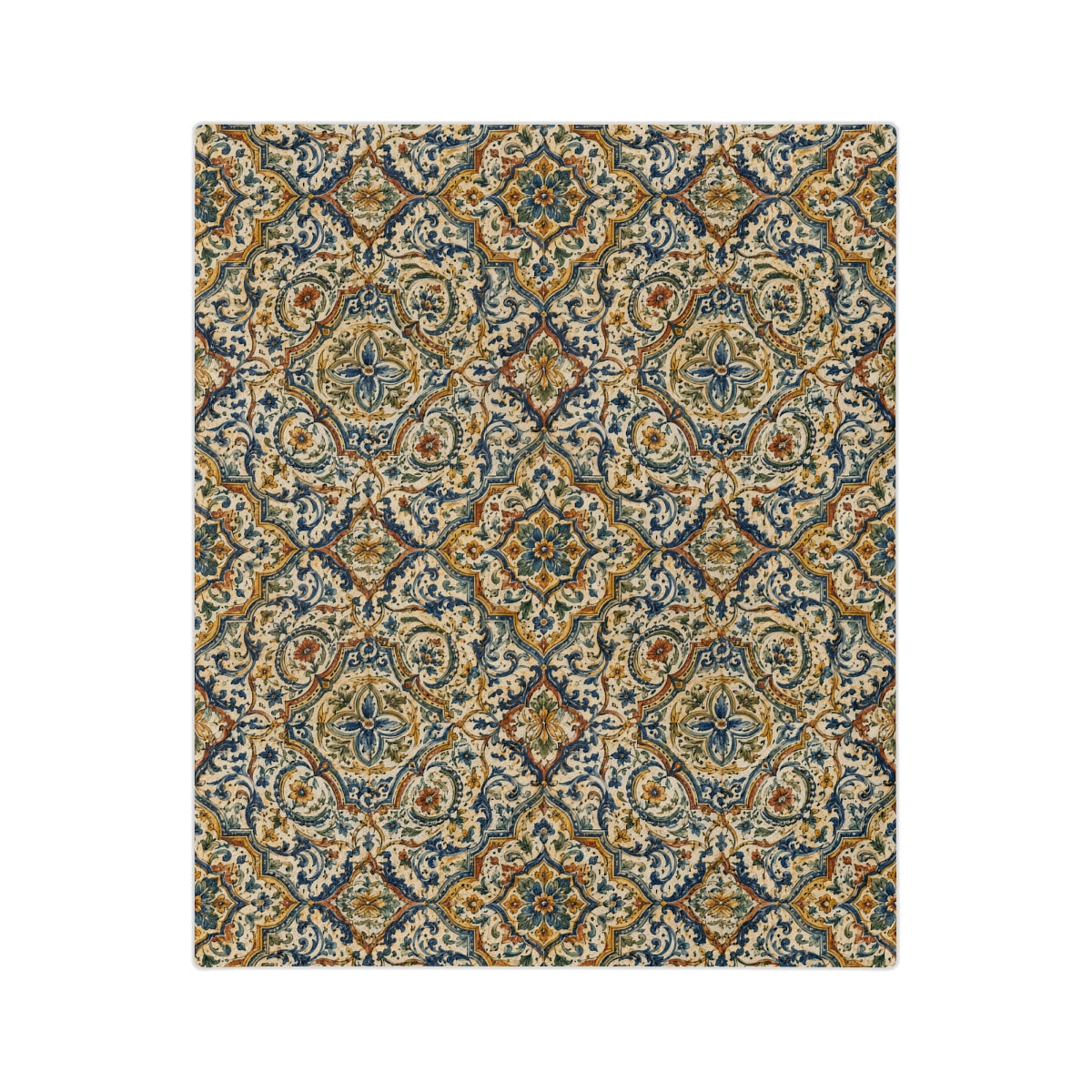 Spanish Moroccan Plush Microfiber Blanket