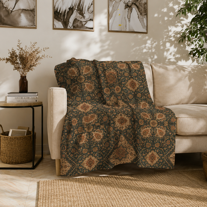 Ornate Moroccan Plush Microfiber Blanket