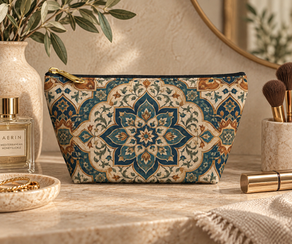 Elaborate Moroccan Mandala Makeup Bag