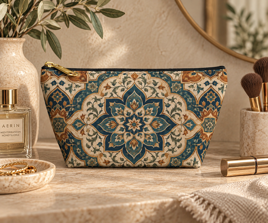 Elaborate Moroccan Mandala Makeup Bag