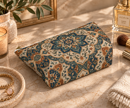 Elaborate Moroccan Mandala Makeup Bag