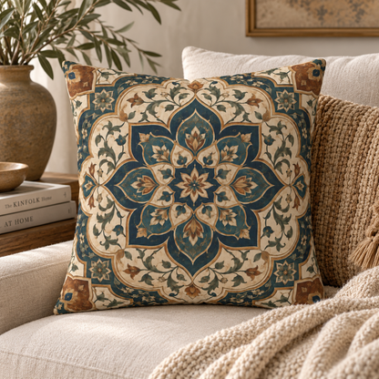 Elaborate Moroccan Throw Pillow Cover