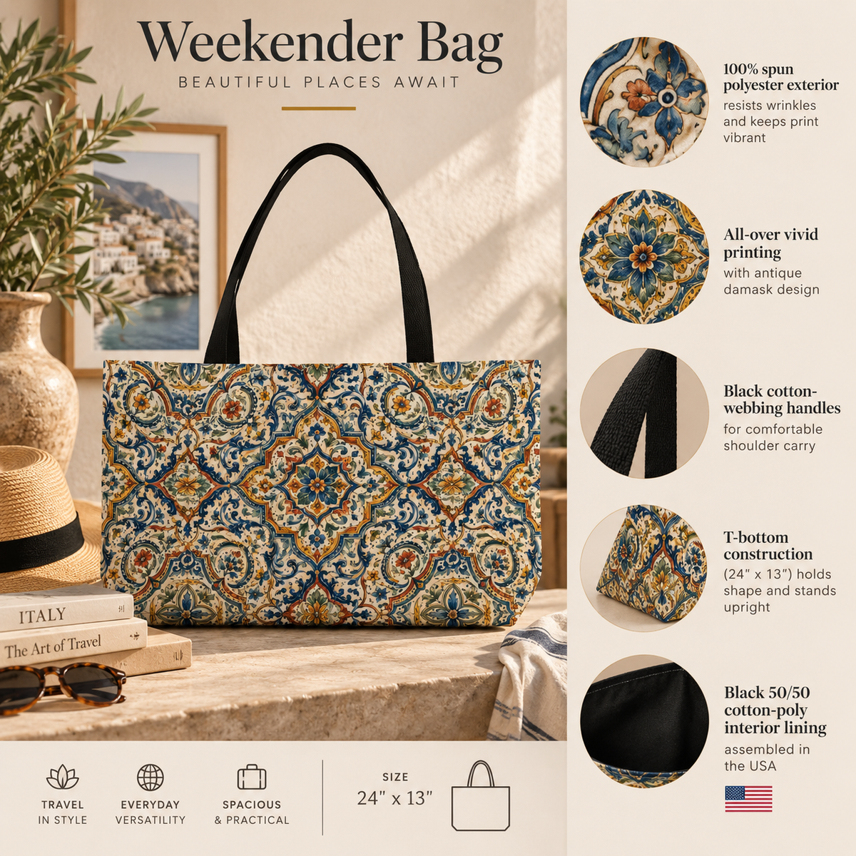 Exquisite Moroccan Weekender Bag