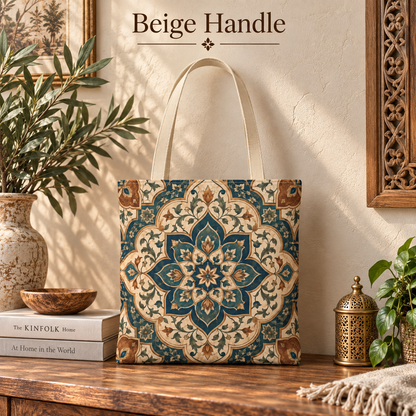 Full Art Elaborate Moroccan Canvas Tote Bag