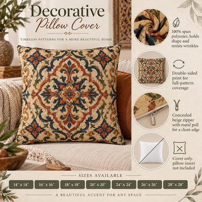 Moroccan Ornate Traditional Pillow Cover