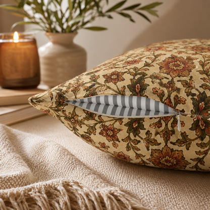 Moroccan Rose Traditional Pillow Cover