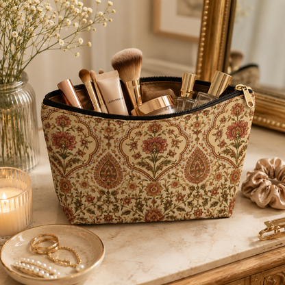 Moroccan Rose Traditional Elephant Makeup Bag