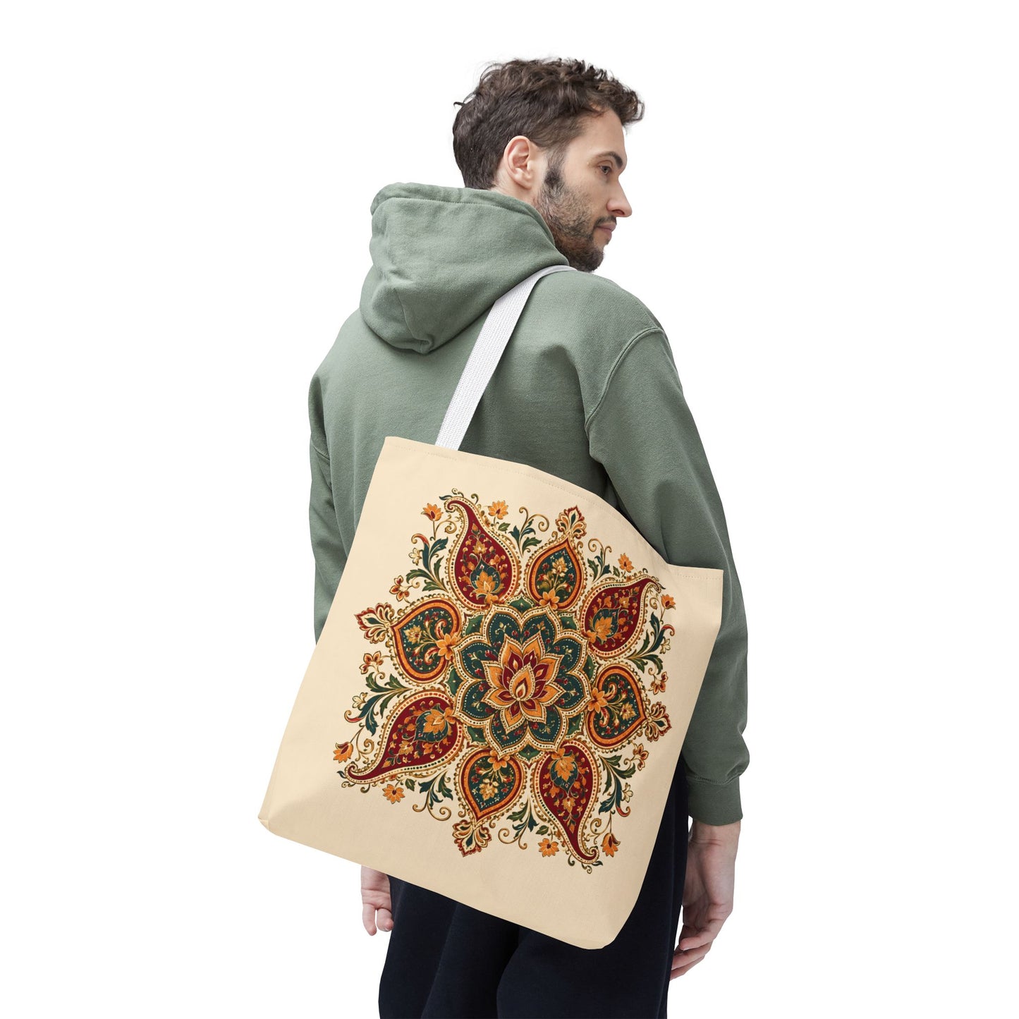 Indian Vintage Floral Mandala Full Art Tote Bag