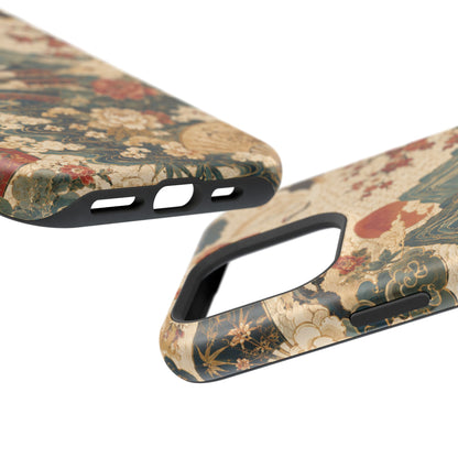East Asian Vintage Landscape iPhone Case | Magnetic Impact-Resistant Case