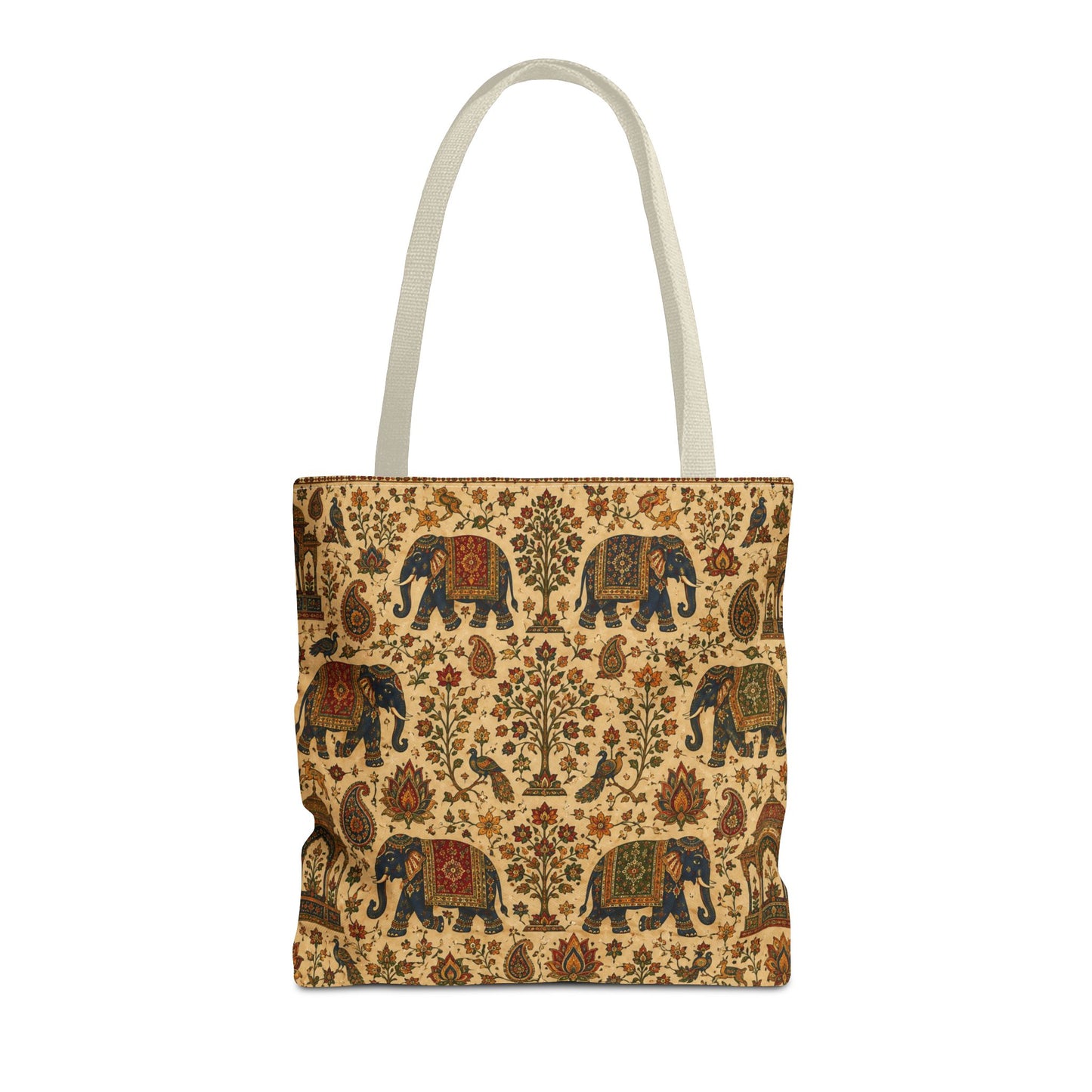Indian Vintage Traditional Elephant Full Art Tote Bag