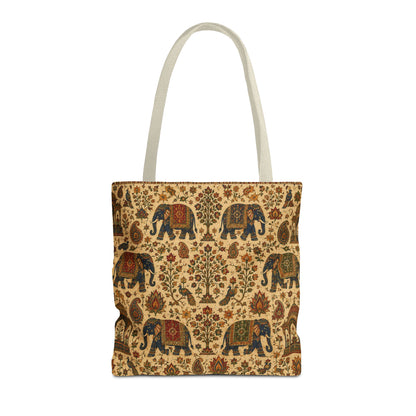 Indian Vintage Traditional Elephant Full Art Tote Bag