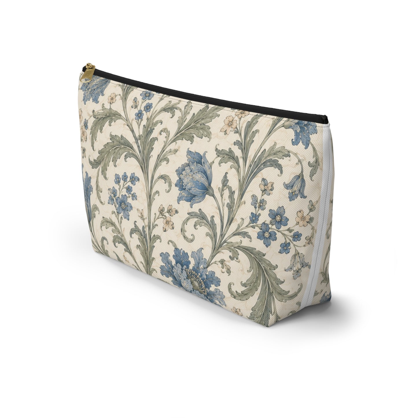 William Morris Floral Blue Makeup Accessory Pouch