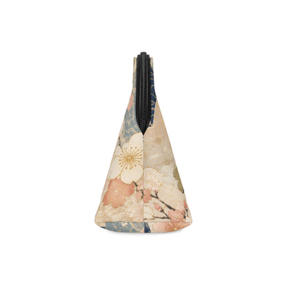 Vintage Japanese Wave & Clouds Painting Cosmetic Makeup Pouch