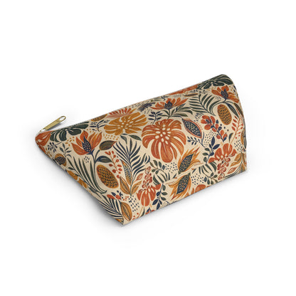 African Tribal Botanical Palm Accessory Pouch Makeup Bag