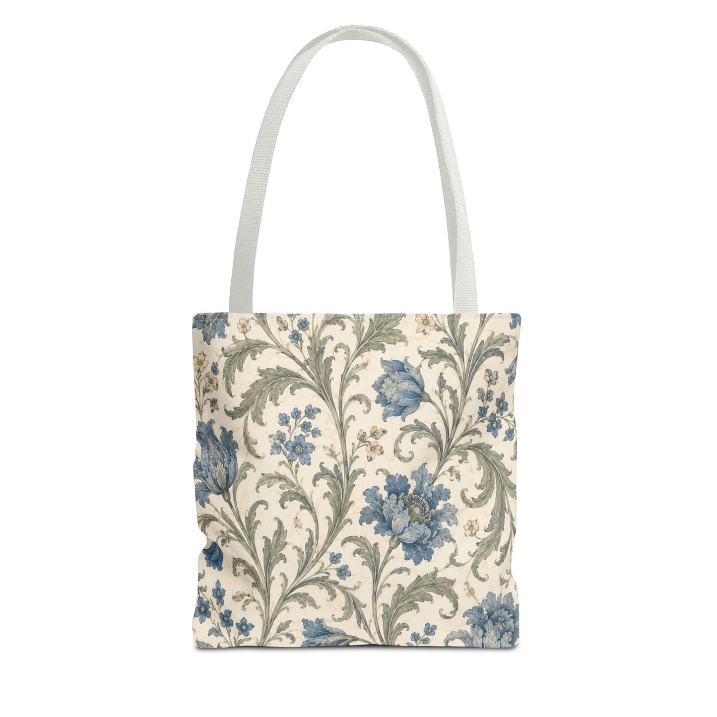 William Morris Blue Floral Vine Full Art Tote Bag