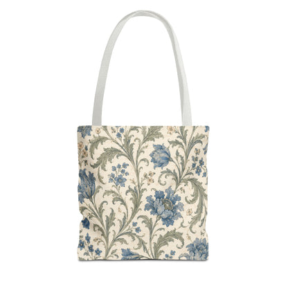 William Morris Blue Floral Vine Full Art Tote Bag