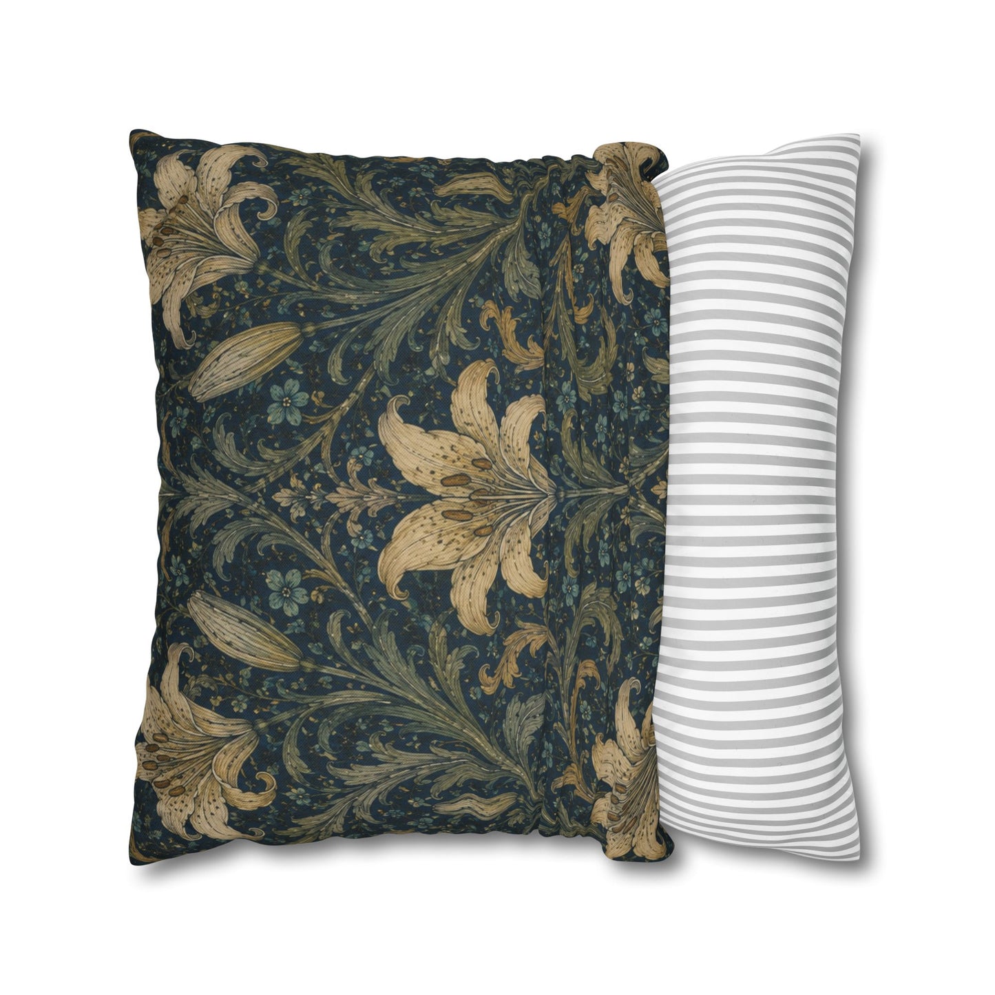 William Morris Damask Floral Lily Pillowcase Cover