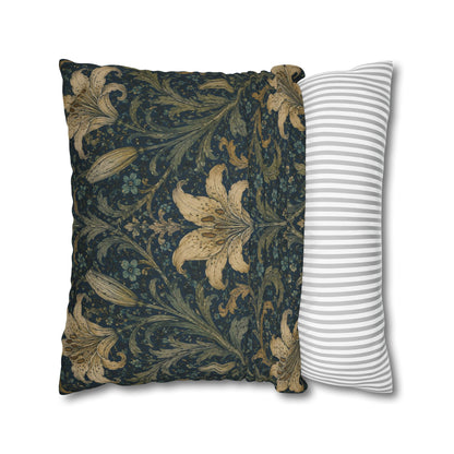 William Morris Damask Floral Lily Pillowcase Cover