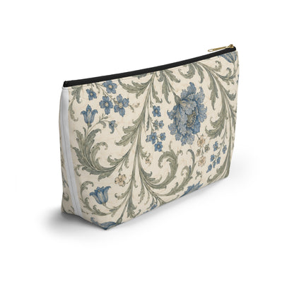 William Morris Floral Blue Makeup Accessory Pouch