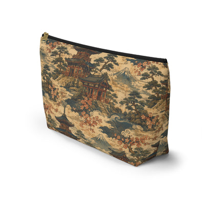 Vintage Japanese Temples Make Up Accessory Bag