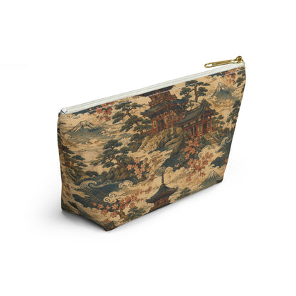 Vintage Japanese Temples Make Up Accessory Bag