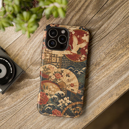 East Asian Floral iPhone Case | Magnetic Impact-Resistant Cases