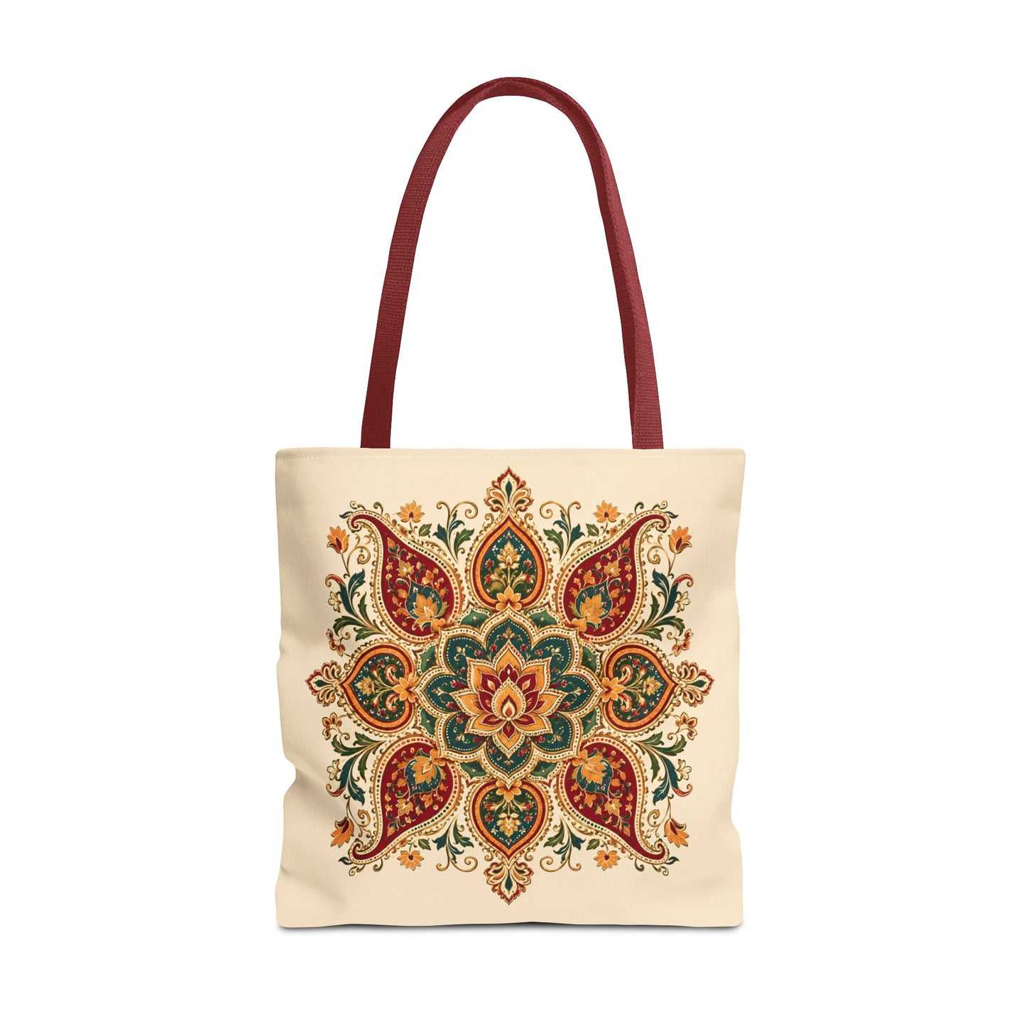 Indian Vintage Floral Mandala Full Art Tote Bag