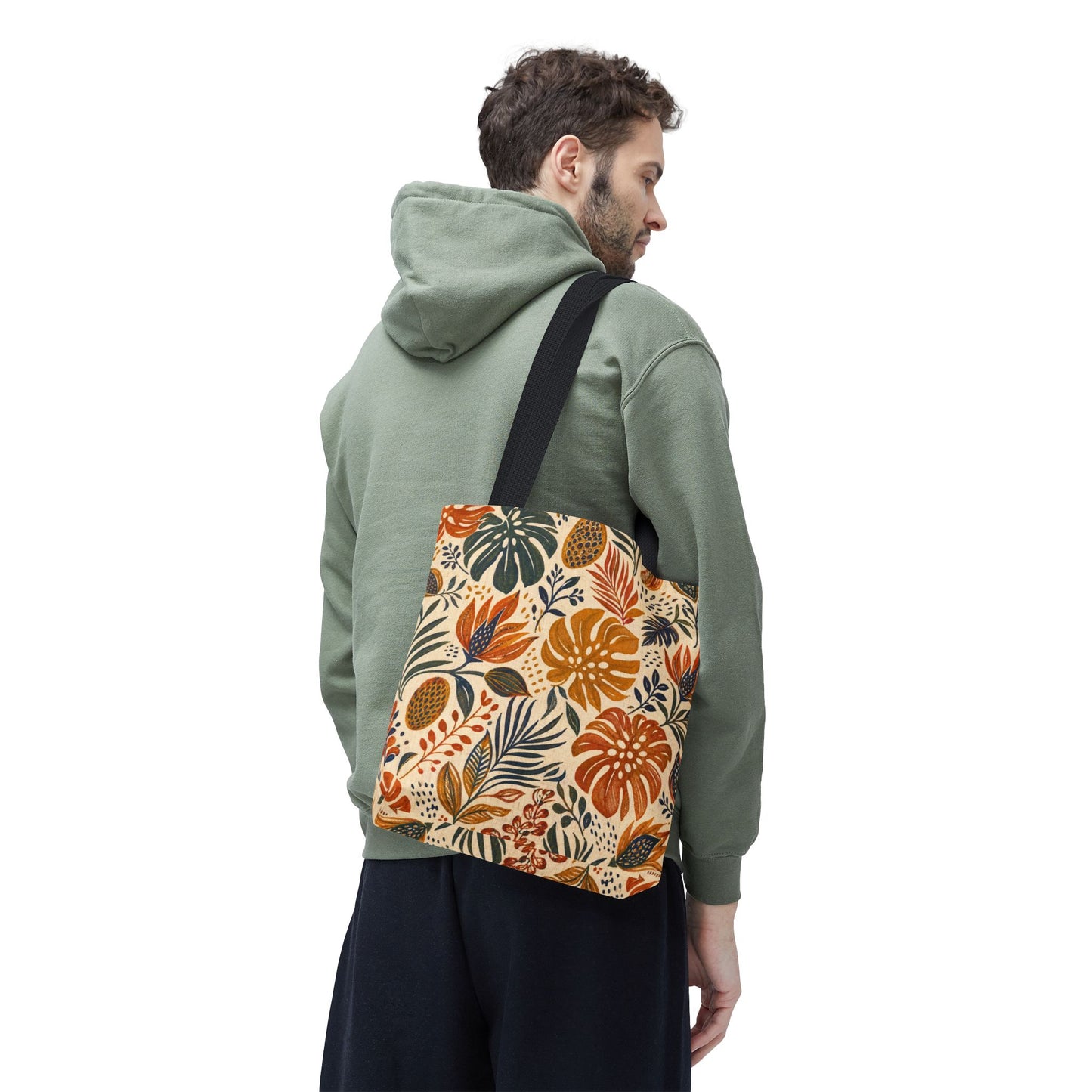 African Tribal Botanical Palm Full Art Tote Bag