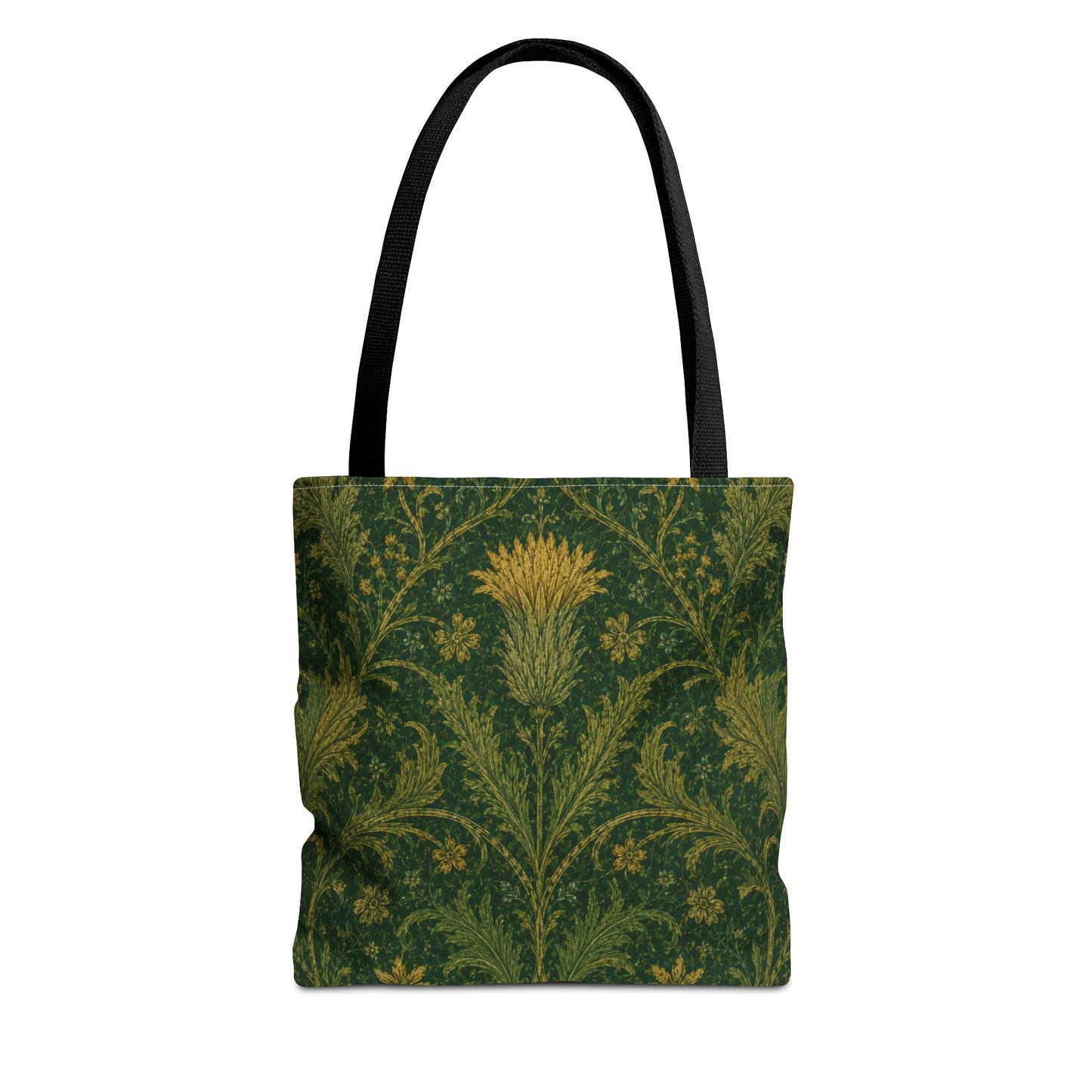 William Morris Forest Green Damask Floral Full Tote Bag