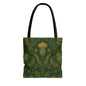 William Morris Forest Green Damask Floral Full Tote Bag