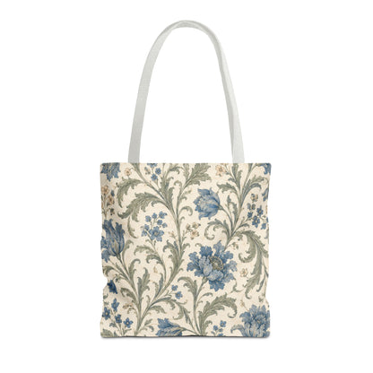 William Morris Blue Floral Vine Full Art Tote Bag
